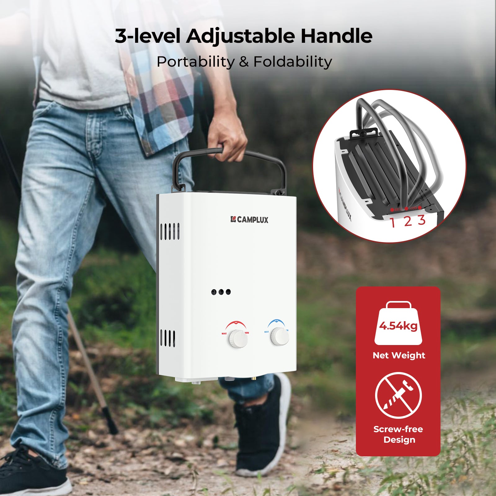 AY132 Portable Gas Tankless Water Heater