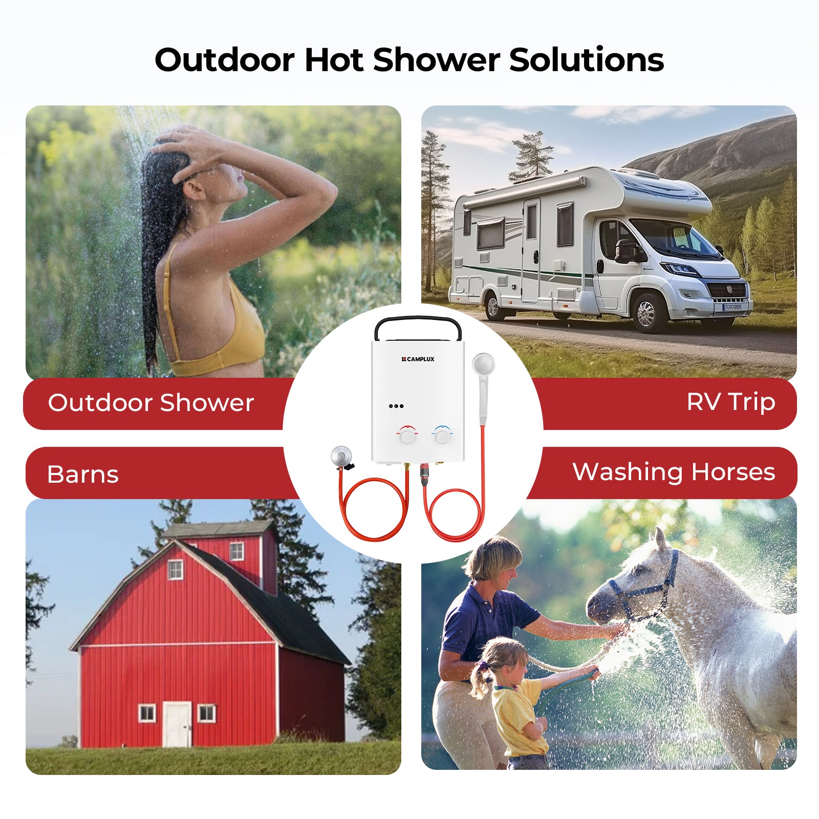 AY132 Portable Gas Tankless Water Heater