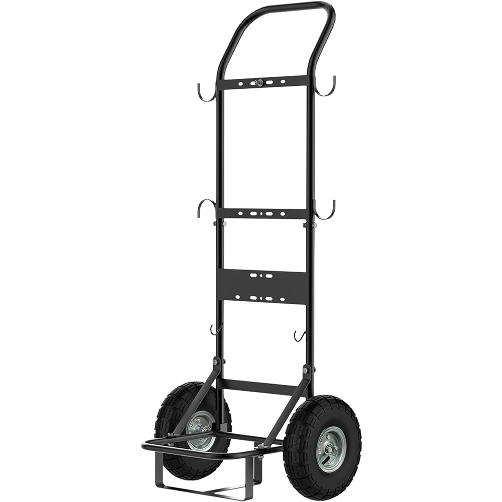 CAMPLUX Mobile Gas Bottle Trolley for Tankless Water Heaters, Heavy Duty Steel Sack Truck with 26 cm (10”) Pneumatic Tyres, Ideal for Camping, Pet Washing & Outdoor Hot Water, D52