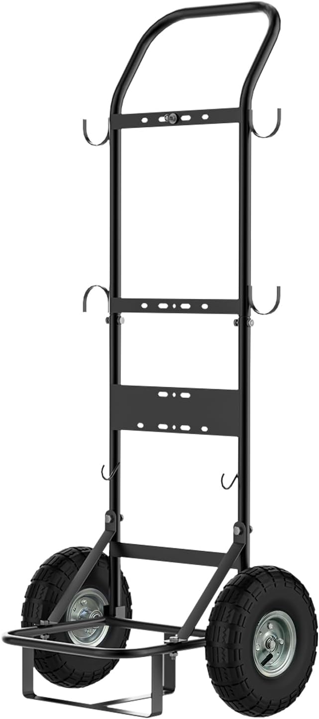 CAMPLUX Mobile Gas Bottle Trolley for Tankless Water Heaters, Heavy Duty Steel Sack Truck with 26 cm (10”) Pneumatic Tyres, Ideal for Camping, Pet Washing & Outdoor Hot Water, D52