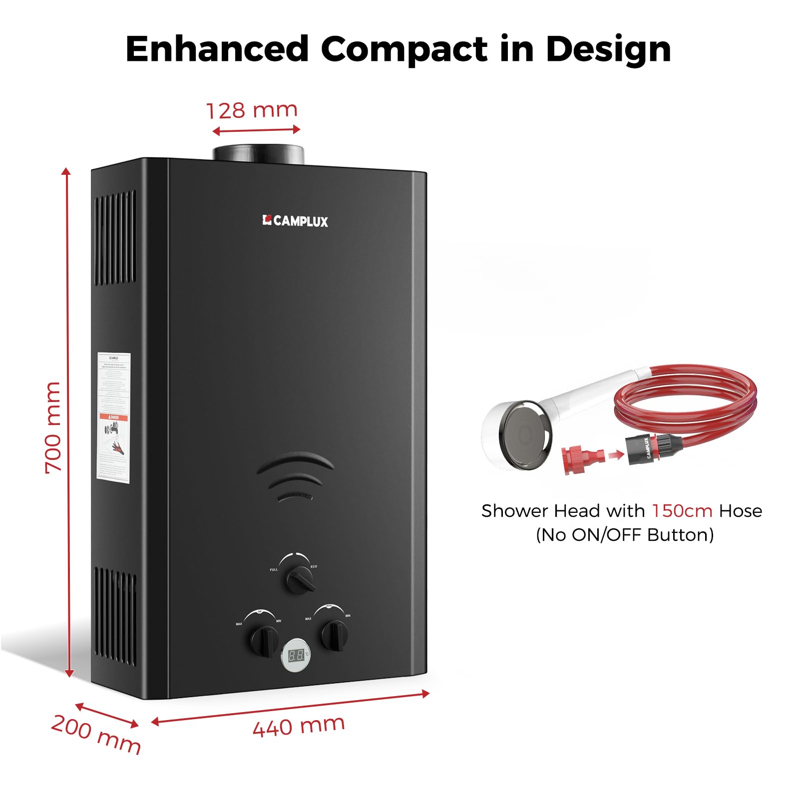 BW528B Portable Gas Propane Tankless Water Heater
