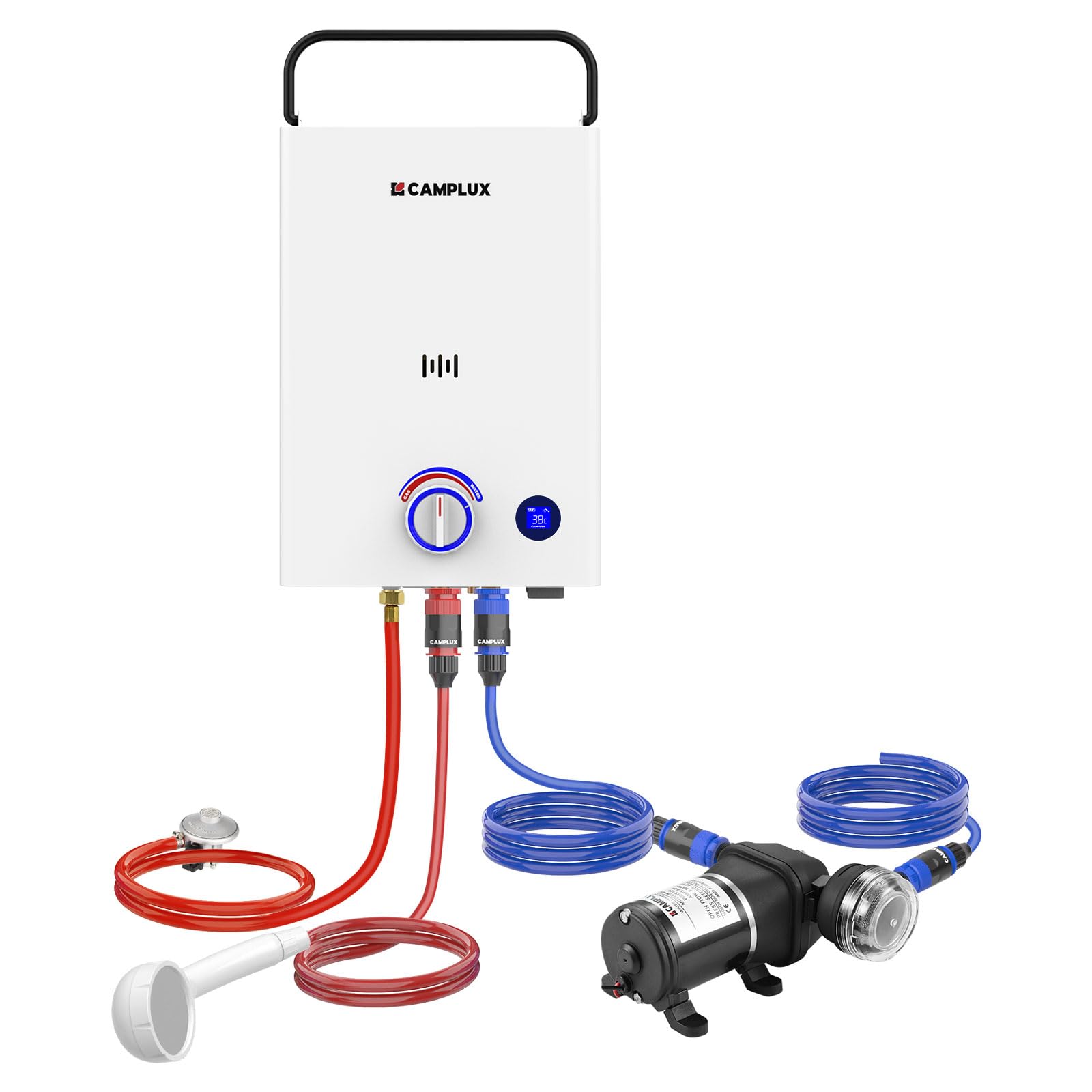 First F10 Pro Portable Gas Tankless Water Heater with Water Pump