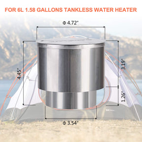 CAMPLUX 4.33'' Rain Cap for Tankless Water Heater BW264 BD264, Stainless Steel Rain Proof Windproof Cap, Perfect for Outdoor Installation