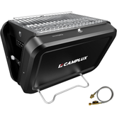 CAMPLUX Portable 2-in-1 Suitcase Grill, Gas & Charcoal Camping Stove with 32 x 23.5 cm Grid, Folds Compact for Camping, Backpacking, Balcony & Travel