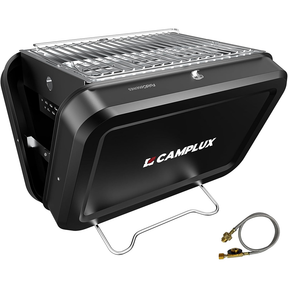 CAMPLUX Portable 2-in-1 Suitcase Grill, Gas & Charcoal Camping Stove with 32 x 23.5 cm Grid, Folds Compact for Camping, Backpacking, Balcony & Travel