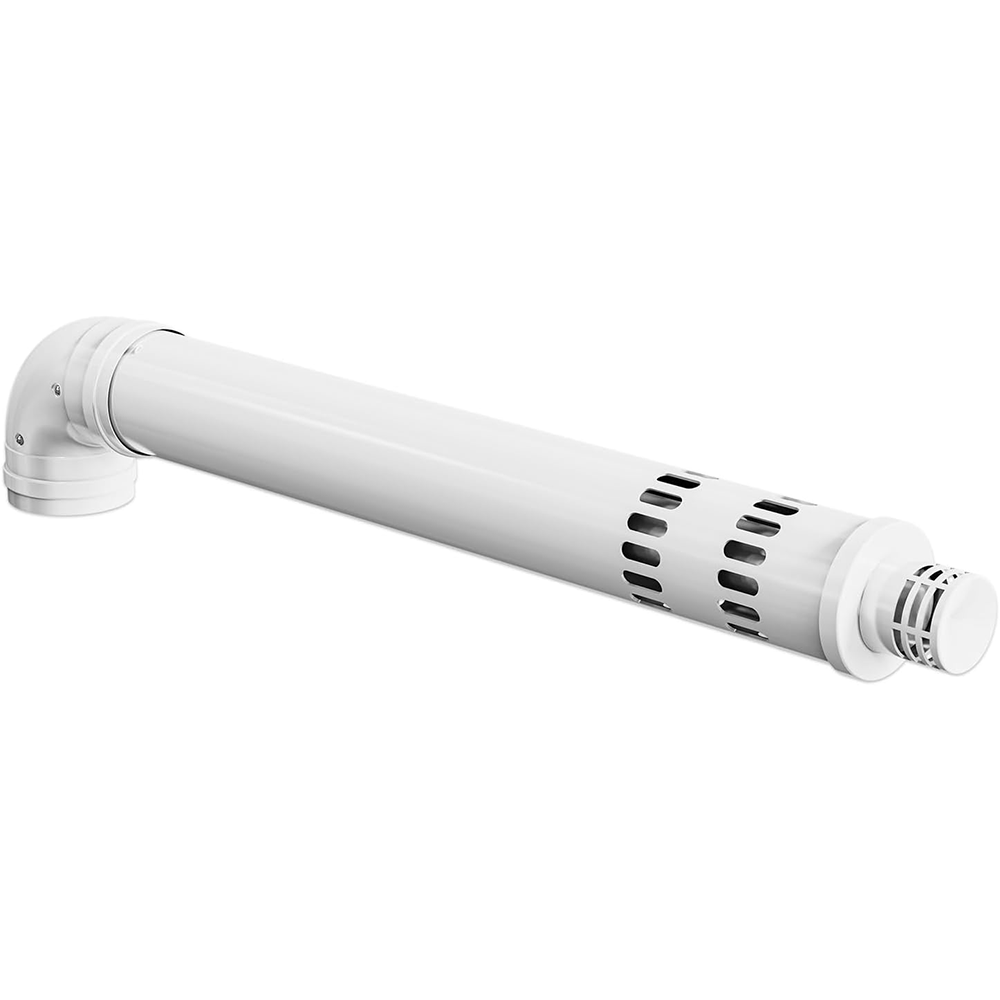 CAMPLUX Horizontal Concentric Flue Kit 60/100 mm for GX318 Model – 90° Elbow, Wall Terminal Set, Aluminum Pipe, Fit for Gas Water Heater (11-14 L/min), VP90T