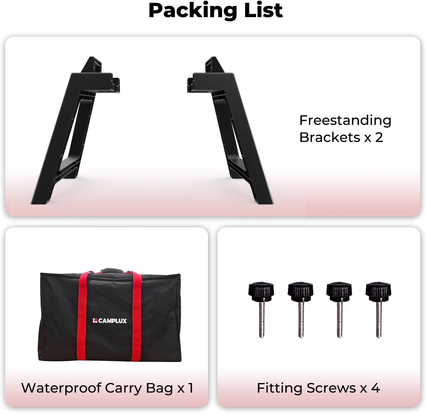 CAMPLUX Freestanding Brackets for AY132 Series Gas Water Heater, with Waterproof Carry Bag