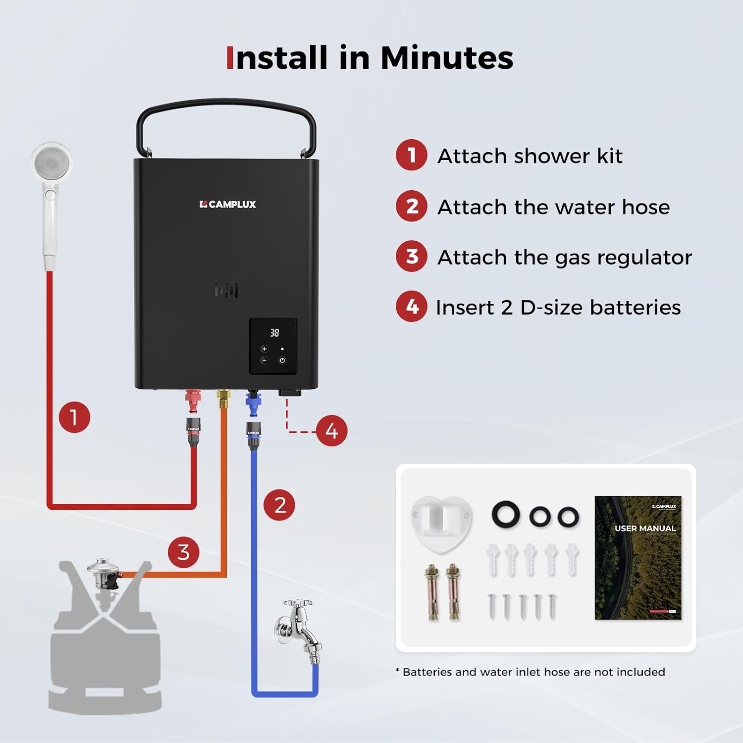 5L Thermostatic Gas LPG Water Heater