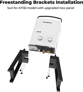 CAMPLUX Freestanding Brackets for AY132 Series Gas Water Heater, with Waterproof Carry Bag