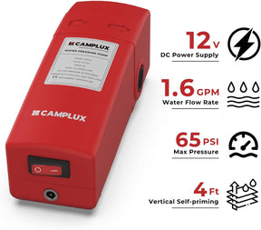 CAMPLUX 6 L/min Water Pump 12V for Caravan RV Boat