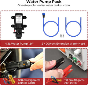 CAMPLUX Nano Portable Gas Water Heater 3L/min, Instant Outdoor Camping Shower for Off-Grid Use, Battery Ignition, Butane Canister Compatible, Nano 3