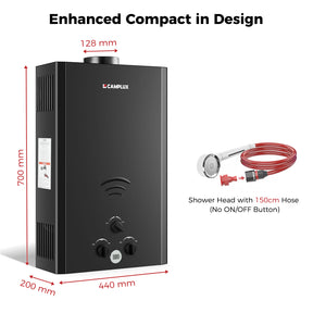 20L Portable Tankless Propane Gas Water Heater Instant Camping