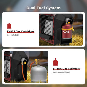 Camplux 3.6 kW Portable Outdoor Gas Heater with Dual Safety Protection