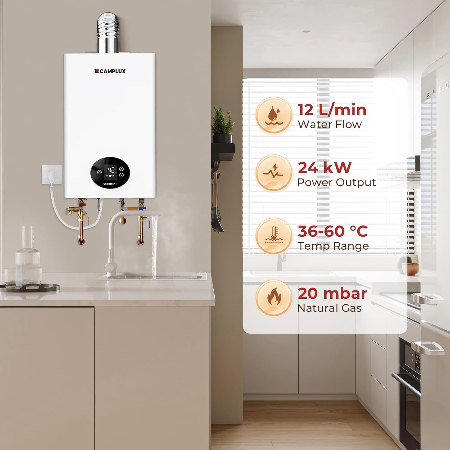camplux indoor water heater