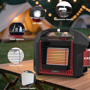 Camplux 3.6 kW Portable Outdoor Gas Heater with Dual Safety Protection
