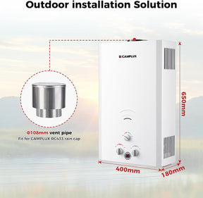16L Portable Tankless Propane Gas Water Heater Instant Outdoor