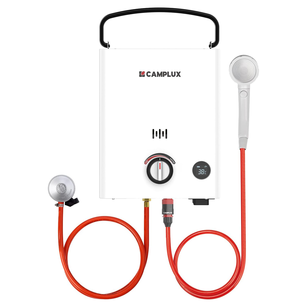 Camplux First F5 5L Portable Gas Water Heater with Adjustable Handle