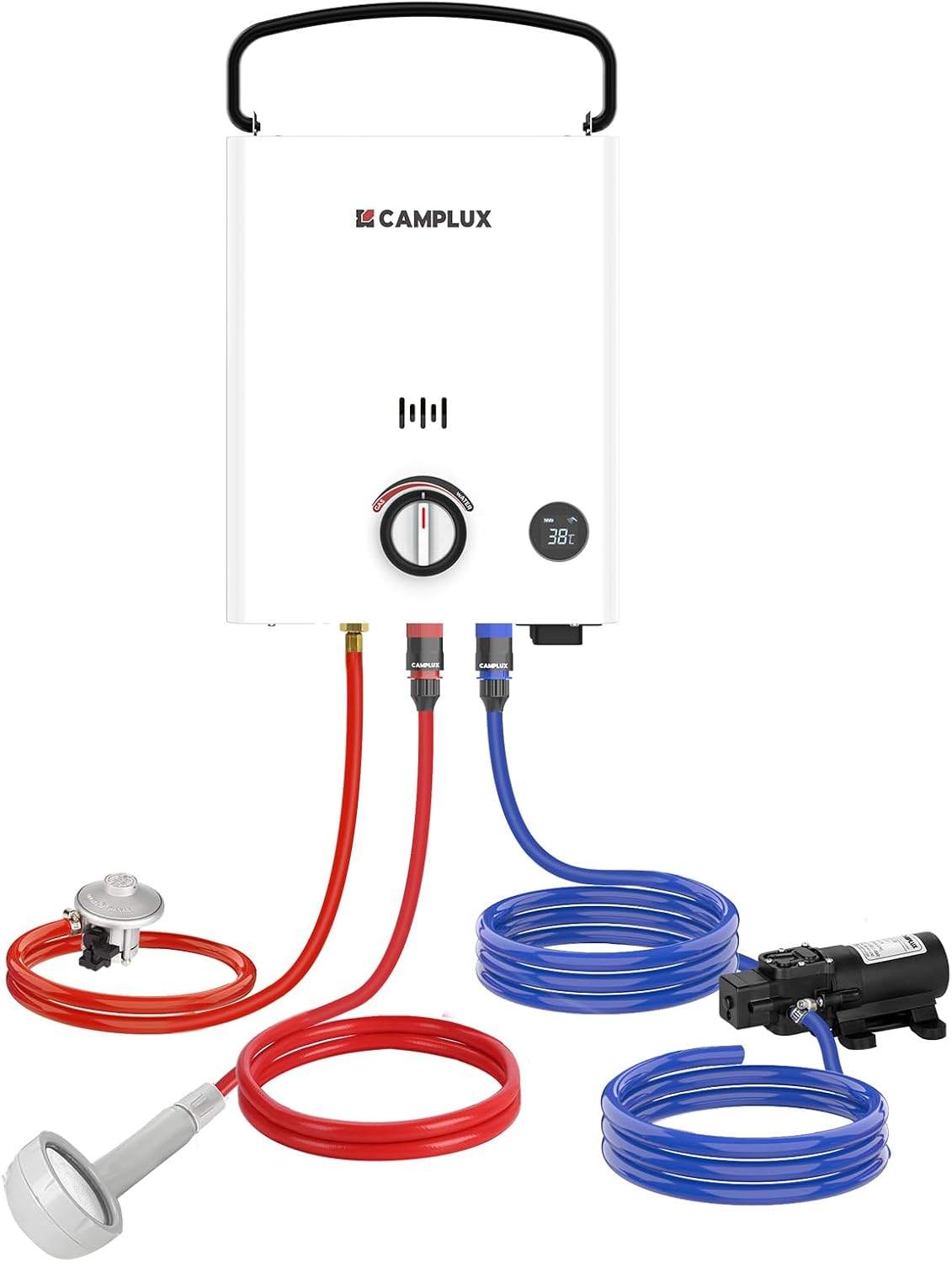 CAMPLUX First Series F5 F10 Portable Gas Propane Tankless LPG Water Heater For Outdoor&Camping