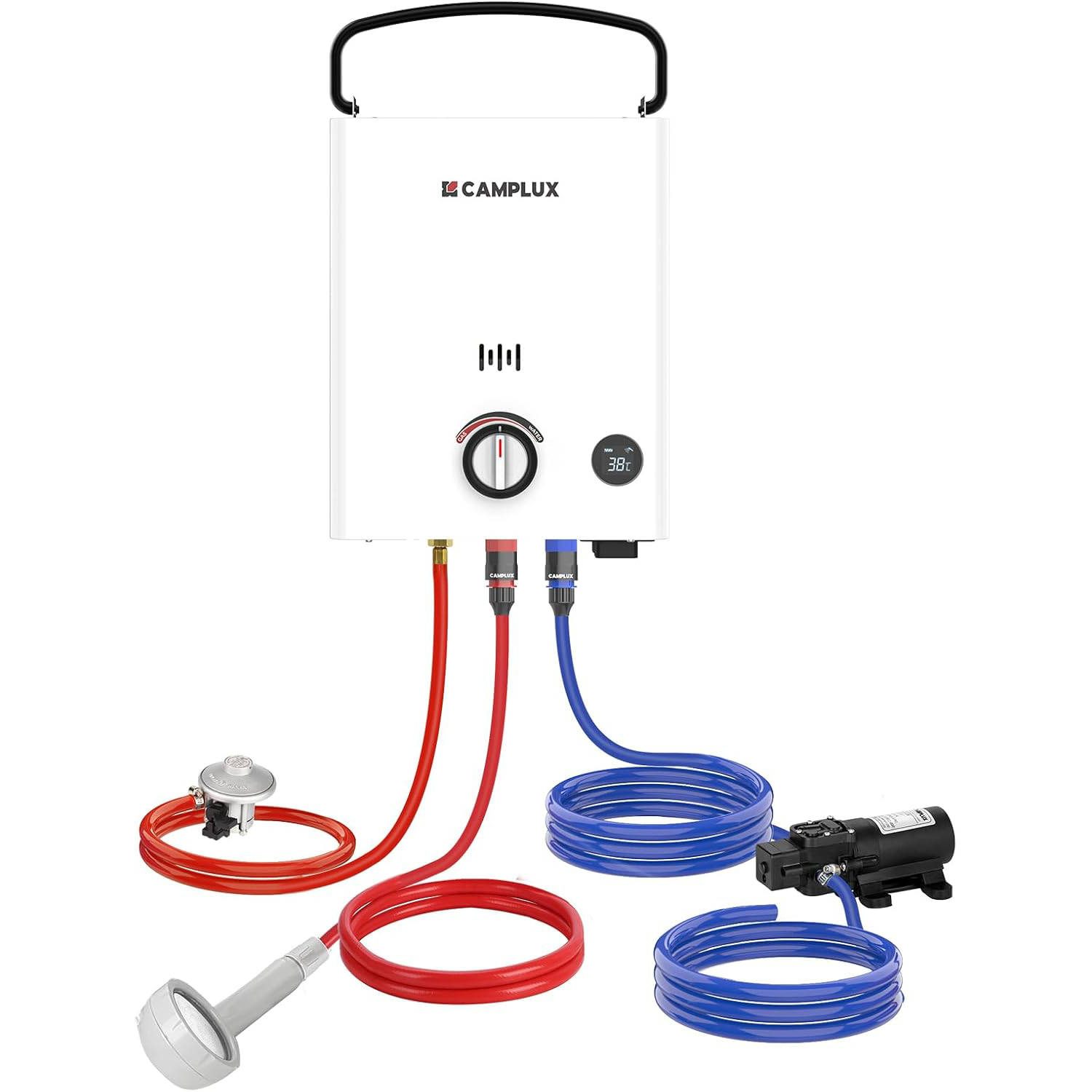 First Heater Camplux First F5 Pro 5L Portable Gas Water Heater with Water Pump