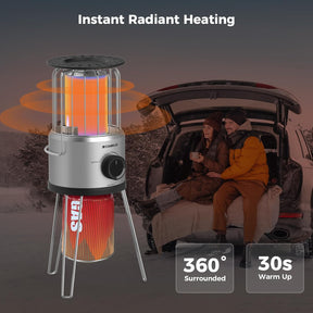 Portable Gas Heater 2.34kW 360° Butane Outdoor Camping Garden