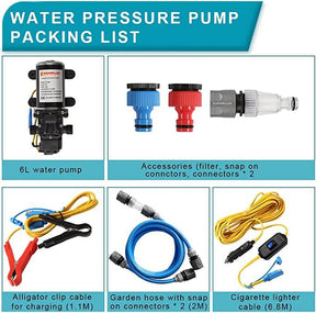 Camplux 12V Water Pump 6L/Min 65 PSI High Pressure Caravan Boat Gas Hot Water System